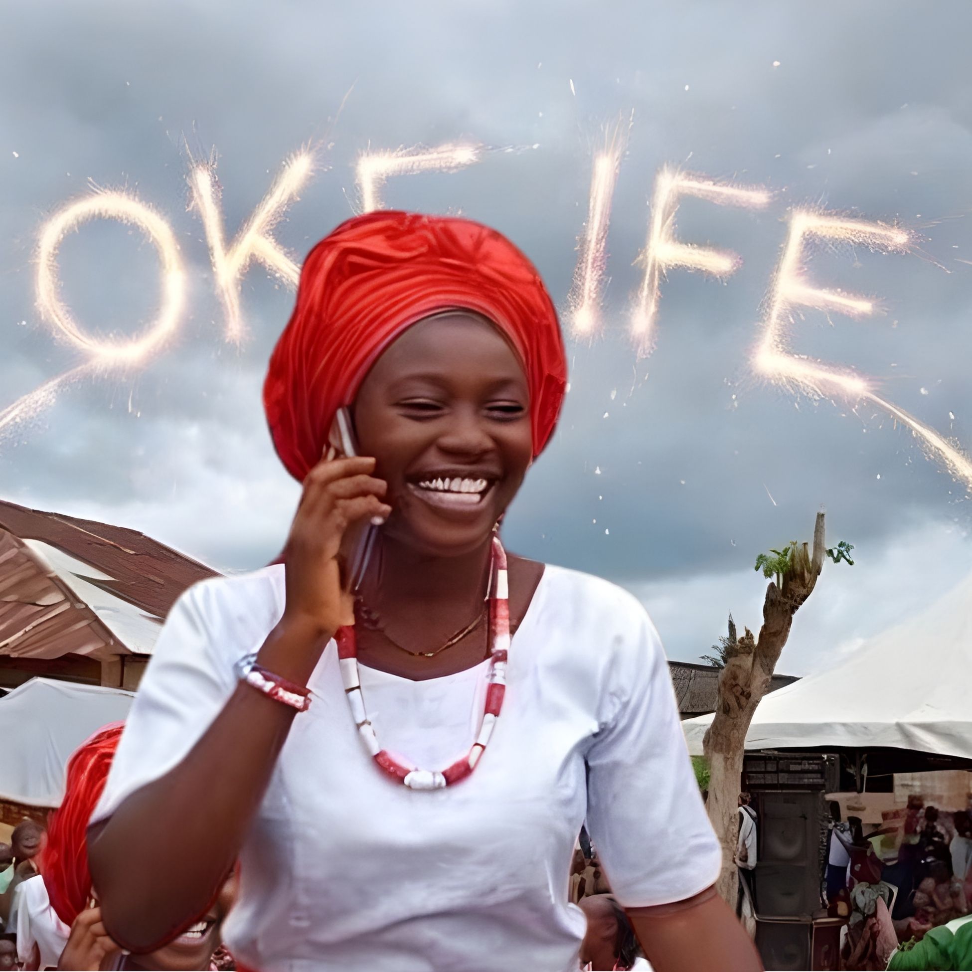 Happy customer making a call